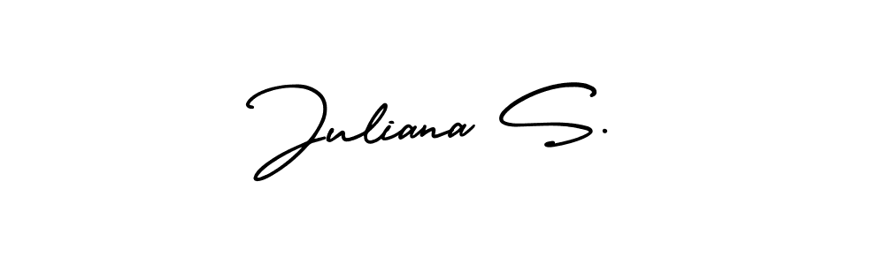 How to make Juliana S. name signature. Use AmerikaSignatureDemo-Regular style for creating short signs online. This is the latest handwritten sign. Juliana S. signature style 3 images and pictures png