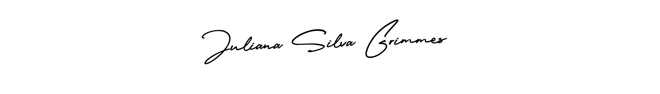 How to Draw Juliana Silva Grimmes signature style? AmerikaSignatureDemo-Regular is a latest design signature styles for name Juliana Silva Grimmes. Juliana Silva Grimmes signature style 3 images and pictures png