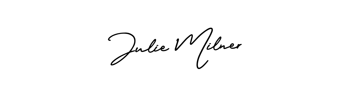 How to make Julie Milner name signature. Use AmerikaSignatureDemo-Regular style for creating short signs online. This is the latest handwritten sign. Julie Milner signature style 3 images and pictures png