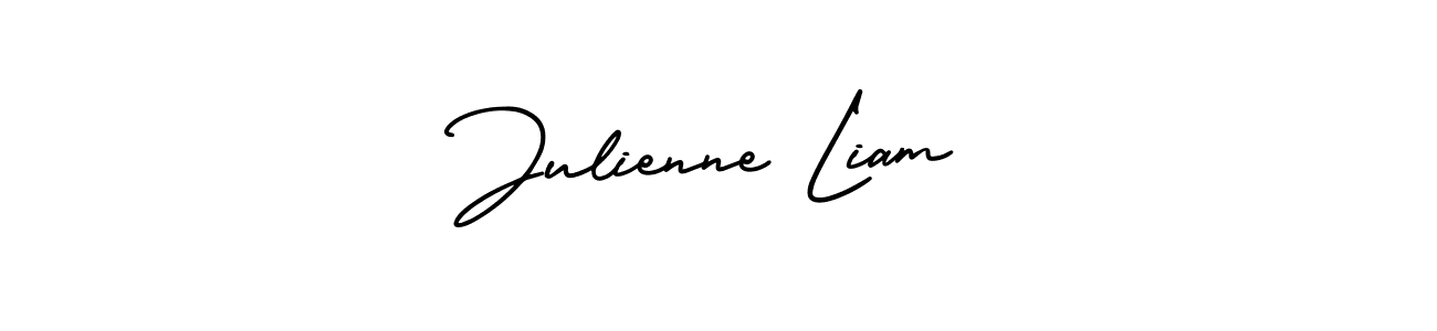 See photos of Julienne Liam official signature by Spectra . Check more albums & portfolios. Read reviews & check more about AmerikaSignatureDemo-Regular font. Julienne Liam signature style 3 images and pictures png