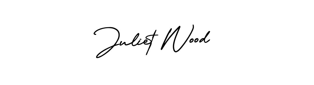 It looks lik you need a new signature style for name Juliet Wood. Design unique handwritten (AmerikaSignatureDemo-Regular) signature with our free signature maker in just a few clicks. Juliet Wood signature style 3 images and pictures png