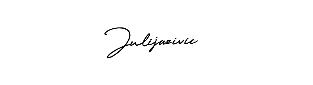 How to make Julijazivic name signature. Use AmerikaSignatureDemo-Regular style for creating short signs online. This is the latest handwritten sign. Julijazivic signature style 3 images and pictures png