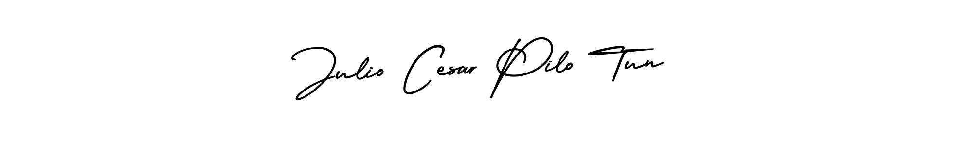 You should practise on your own different ways (AmerikaSignatureDemo-Regular) to write your name (Julio Cesar Pilo Tun) in signature. don't let someone else do it for you. Julio Cesar Pilo Tun signature style 3 images and pictures png