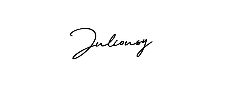 How to make Juliousy name signature. Use AmerikaSignatureDemo-Regular style for creating short signs online. This is the latest handwritten sign. Juliousy signature style 3 images and pictures png