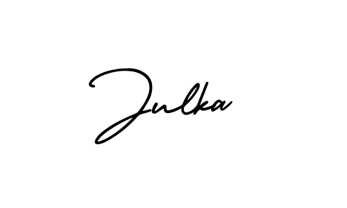 AmerikaSignatureDemo-Regular is a professional signature style that is perfect for those who want to add a touch of class to their signature. It is also a great choice for those who want to make their signature more unique. Get Julka name to fancy signature for free. Julka signature style 3 images and pictures png