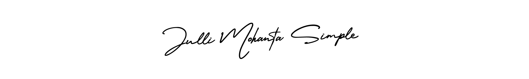 You can use this online signature creator to create a handwritten signature for the name Julli Mohanta Simple. This is the best online autograph maker. Julli Mohanta Simple signature style 3 images and pictures png
