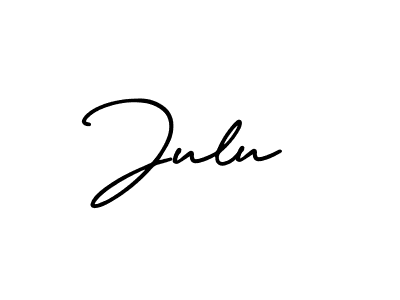 How to make Julu name signature. Use AmerikaSignatureDemo-Regular style for creating short signs online. This is the latest handwritten sign. Julu signature style 3 images and pictures png