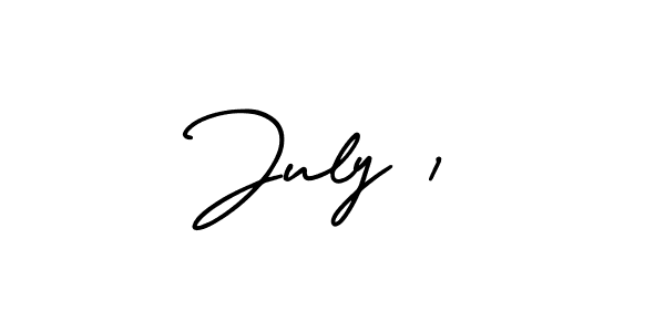 How to make July 1 name signature. Use AmerikaSignatureDemo-Regular style for creating short signs online. This is the latest handwritten sign. July 1 signature style 3 images and pictures png