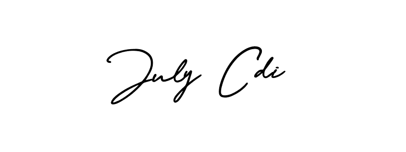 How to make July Cdi name signature. Use AmerikaSignatureDemo-Regular style for creating short signs online. This is the latest handwritten sign. July Cdi signature style 3 images and pictures png