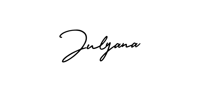 if you are searching for the best signature style for your name Julyana. so please give up your signature search. here we have designed multiple signature styles  using AmerikaSignatureDemo-Regular. Julyana signature style 3 images and pictures png