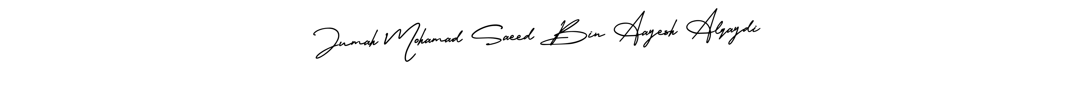 Also You can easily find your signature by using the search form. We will create Jumah Mohamad Saeed Bin Aayesh Alqaydi name handwritten signature images for you free of cost using AmerikaSignatureDemo-Regular sign style. Jumah Mohamad Saeed Bin Aayesh Alqaydi signature style 3 images and pictures png