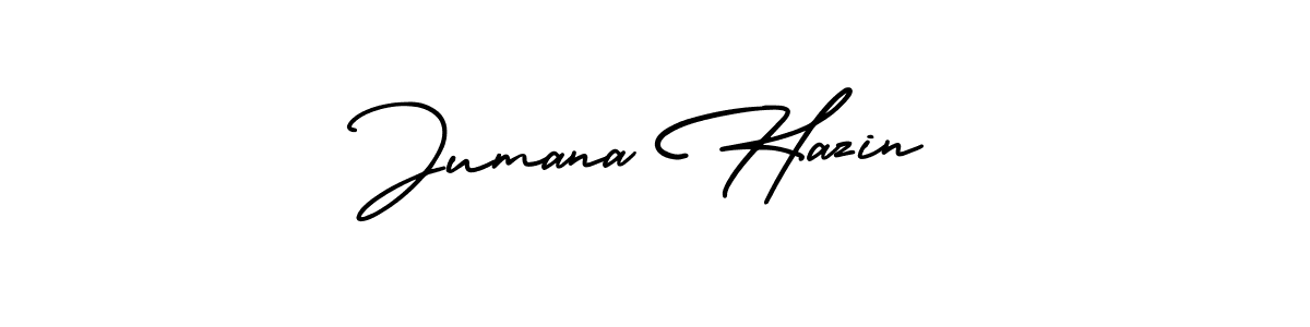 Design your own signature with our free online signature maker. With this signature software, you can create a handwritten (AmerikaSignatureDemo-Regular) signature for name Jumana Hazin. Jumana Hazin signature style 3 images and pictures png