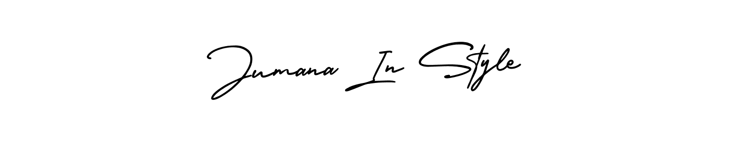 Make a short Jumana In Style signature style. Manage your documents anywhere anytime using AmerikaSignatureDemo-Regular. Create and add eSignatures, submit forms, share and send files easily. Jumana In Style signature style 3 images and pictures png