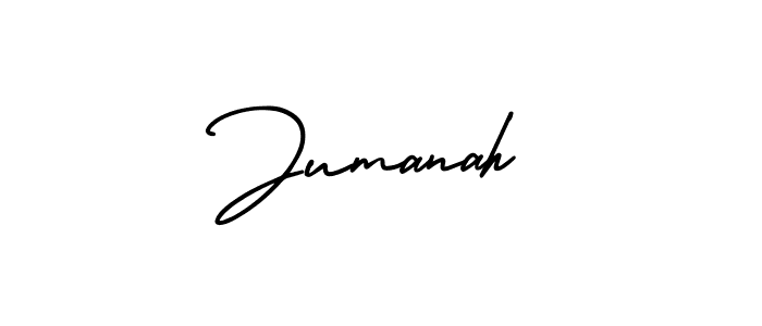 Make a beautiful signature design for name Jumanah. With this signature (AmerikaSignatureDemo-Regular) style, you can create a handwritten signature for free. Jumanah signature style 3 images and pictures png