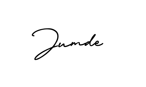 Create a beautiful signature design for name Jumde. With this signature (AmerikaSignatureDemo-Regular) fonts, you can make a handwritten signature for free. Jumde signature style 3 images and pictures png