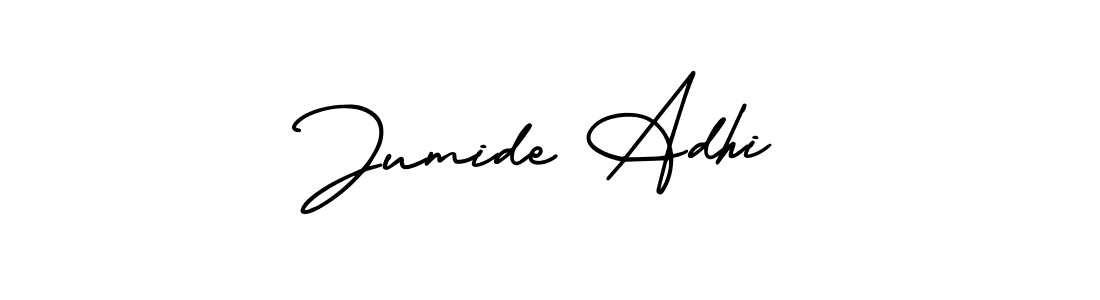 Create a beautiful signature design for name Jumide Adhi. With this signature (AmerikaSignatureDemo-Regular) fonts, you can make a handwritten signature for free. Jumide Adhi signature style 3 images and pictures png