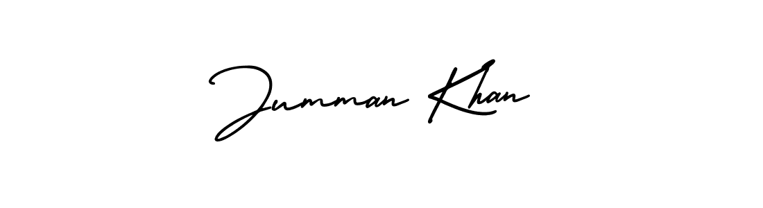How to make Jumman Khan name signature. Use AmerikaSignatureDemo-Regular style for creating short signs online. This is the latest handwritten sign. Jumman Khan signature style 3 images and pictures png