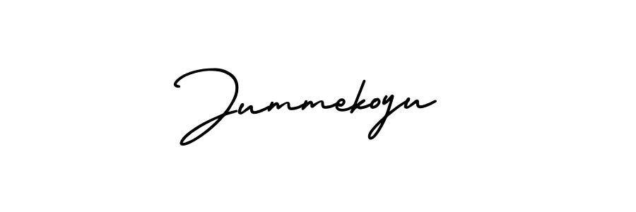 Use a signature maker to create a handwritten signature online. With this signature software, you can design (AmerikaSignatureDemo-Regular) your own signature for name Jummekoyu. Jummekoyu signature style 3 images and pictures png