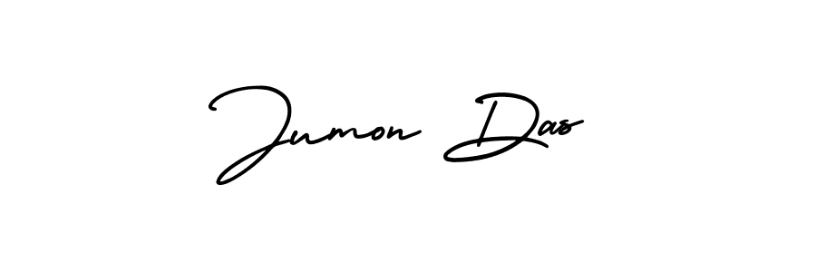 Use a signature maker to create a handwritten signature online. With this signature software, you can design (AmerikaSignatureDemo-Regular) your own signature for name Jumon Das. Jumon Das signature style 3 images and pictures png