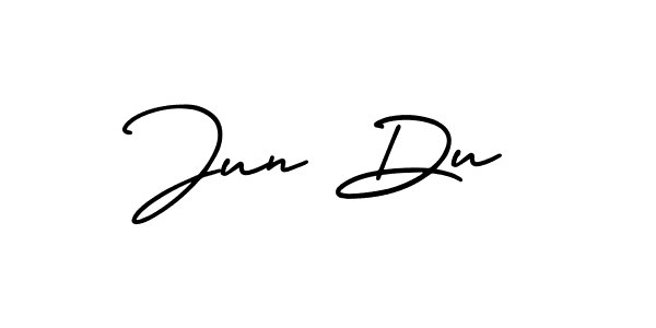 AmerikaSignatureDemo-Regular is a professional signature style that is perfect for those who want to add a touch of class to their signature. It is also a great choice for those who want to make their signature more unique. Get Jun Du name to fancy signature for free. Jun Du signature style 3 images and pictures png
