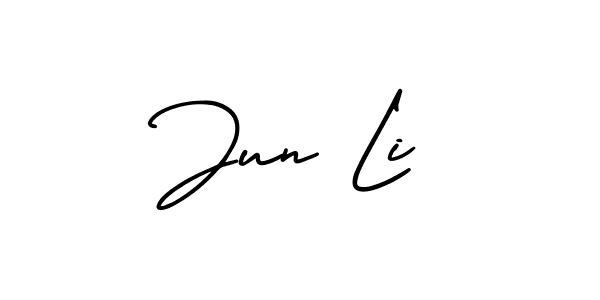 AmerikaSignatureDemo-Regular is a professional signature style that is perfect for those who want to add a touch of class to their signature. It is also a great choice for those who want to make their signature more unique. Get Jun Li name to fancy signature for free. Jun Li signature style 3 images and pictures png