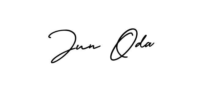 Similarly AmerikaSignatureDemo-Regular is the best handwritten signature design. Signature creator online .You can use it as an online autograph creator for name Jun Oda. Jun Oda signature style 3 images and pictures png