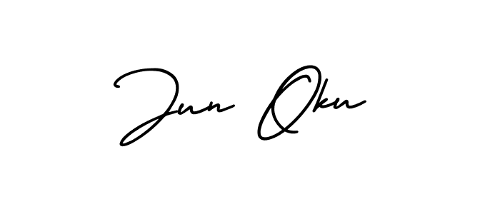 Best and Professional Signature Style for Jun Oku. AmerikaSignatureDemo-Regular Best Signature Style Collection. Jun Oku signature style 3 images and pictures png