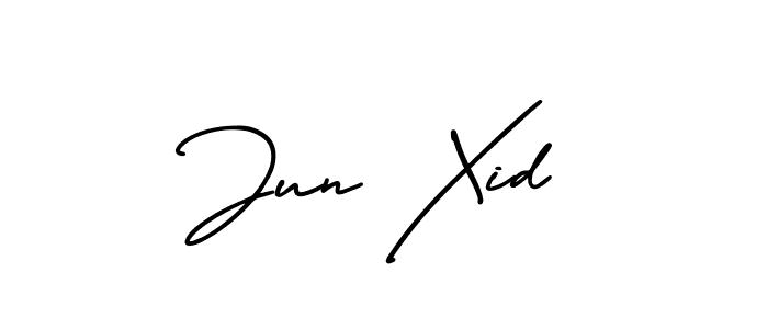 Similarly AmerikaSignatureDemo-Regular is the best handwritten signature design. Signature creator online .You can use it as an online autograph creator for name Jun Xid. Jun Xid signature style 3 images and pictures png