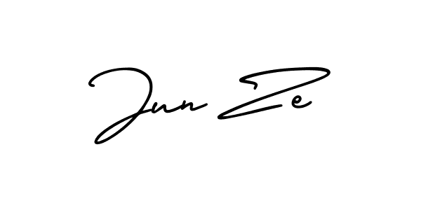 AmerikaSignatureDemo-Regular is a professional signature style that is perfect for those who want to add a touch of class to their signature. It is also a great choice for those who want to make their signature more unique. Get Jun Ze name to fancy signature for free. Jun Ze signature style 3 images and pictures png