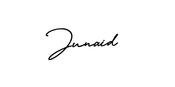 How to make Junaid name signature. Use AmerikaSignatureDemo-Regular style for creating short signs online. This is the latest handwritten sign. Junaid signature style 3 images and pictures png