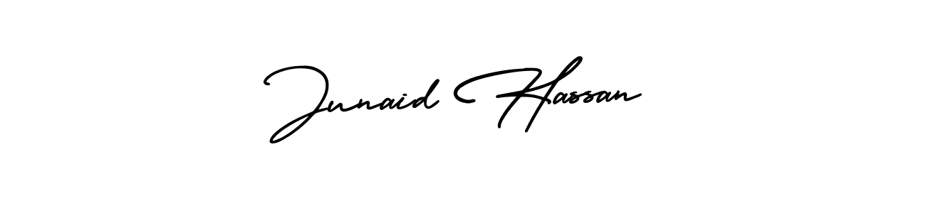 AmerikaSignatureDemo-Regular is a professional signature style that is perfect for those who want to add a touch of class to their signature. It is also a great choice for those who want to make their signature more unique. Get Junaid Hassan name to fancy signature for free. Junaid Hassan signature style 3 images and pictures png