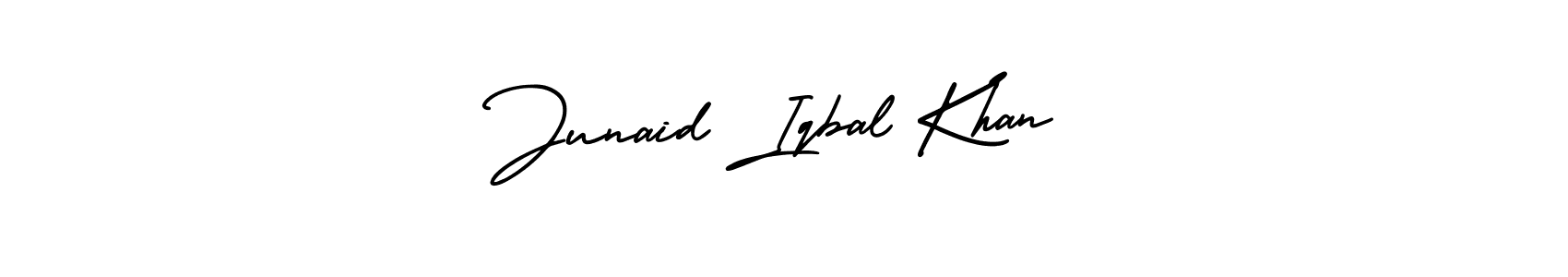 This is the best signature style for the Junaid Iqbal Khan name. Also you like these signature font (AmerikaSignatureDemo-Regular). Mix name signature. Junaid Iqbal Khan signature style 3 images and pictures png