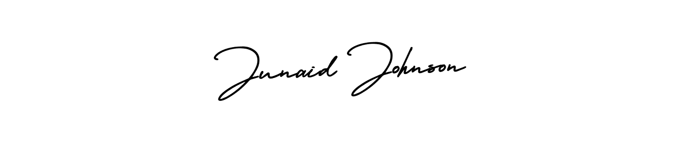 It looks lik you need a new signature style for name Junaid Johnson. Design unique handwritten (AmerikaSignatureDemo-Regular) signature with our free signature maker in just a few clicks. Junaid Johnson signature style 3 images and pictures png
