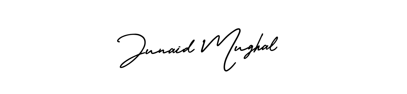 It looks lik you need a new signature style for name Junaid Mughal. Design unique handwritten (AmerikaSignatureDemo-Regular) signature with our free signature maker in just a few clicks. Junaid Mughal signature style 3 images and pictures png