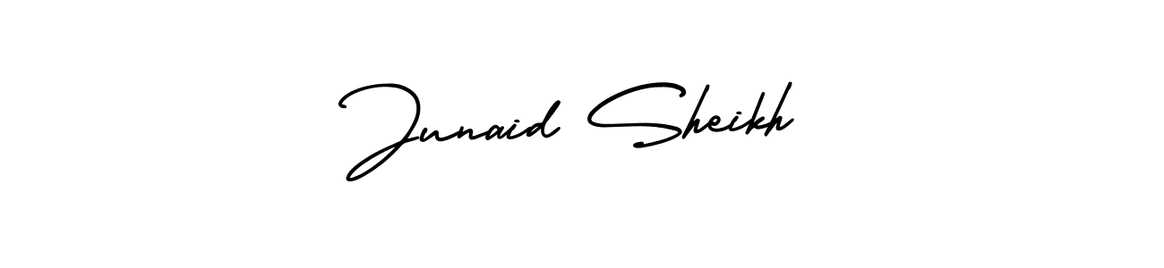 Design your own signature with our free online signature maker. With this signature software, you can create a handwritten (AmerikaSignatureDemo-Regular) signature for name Junaid Sheikh. Junaid Sheikh signature style 3 images and pictures png