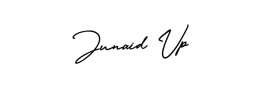 The best way (AmerikaSignatureDemo-Regular) to make a short signature is to pick only two or three words in your name. The name Junaid Vp include a total of six letters. For converting this name. Junaid Vp signature style 3 images and pictures png