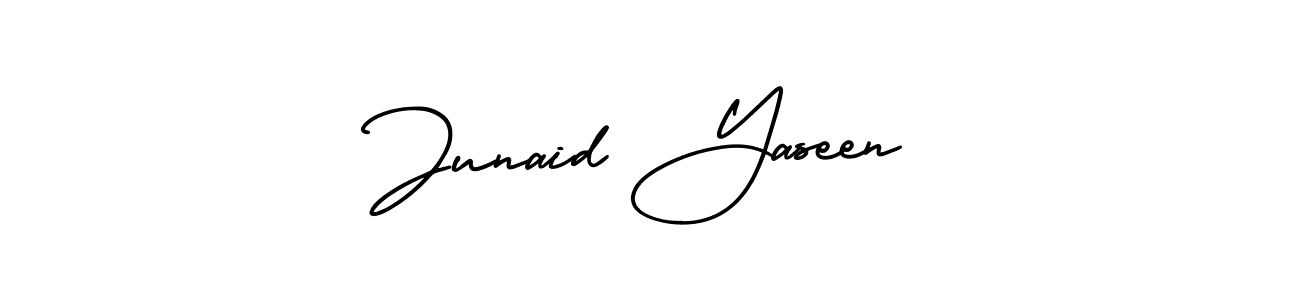 Junaid Yaseen stylish signature style. Best Handwritten Sign (AmerikaSignatureDemo-Regular) for my name. Handwritten Signature Collection Ideas for my name Junaid Yaseen. Junaid Yaseen signature style 3 images and pictures png