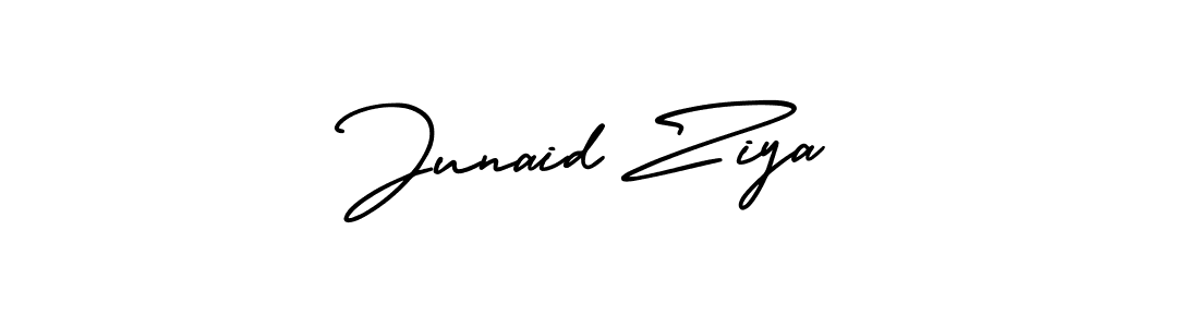 Make a beautiful signature design for name Junaid Ziya. With this signature (AmerikaSignatureDemo-Regular) style, you can create a handwritten signature for free. Junaid Ziya signature style 3 images and pictures png