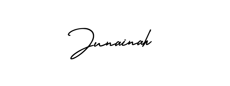 Junainah stylish signature style. Best Handwritten Sign (AmerikaSignatureDemo-Regular) for my name. Handwritten Signature Collection Ideas for my name Junainah. Junainah signature style 3 images and pictures png