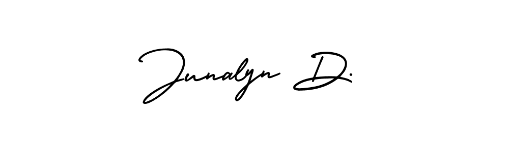 Junalyn D. stylish signature style. Best Handwritten Sign (AmerikaSignatureDemo-Regular) for my name. Handwritten Signature Collection Ideas for my name Junalyn D.. Junalyn D. signature style 3 images and pictures png