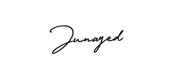 Use a signature maker to create a handwritten signature online. With this signature software, you can design (AmerikaSignatureDemo-Regular) your own signature for name Junayed. Junayed signature style 3 images and pictures png