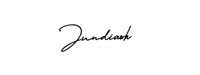 Jundiash stylish signature style. Best Handwritten Sign (AmerikaSignatureDemo-Regular) for my name. Handwritten Signature Collection Ideas for my name Jundiash. Jundiash signature style 3 images and pictures png