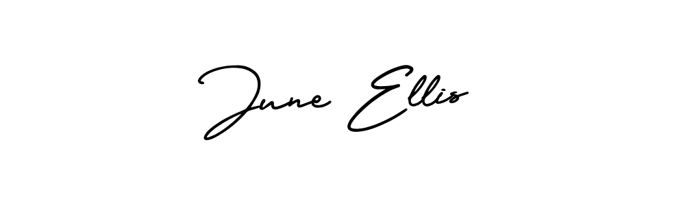 How to Draw June Ellis signature style? AmerikaSignatureDemo-Regular is a latest design signature styles for name June Ellis. June Ellis signature style 3 images and pictures png
