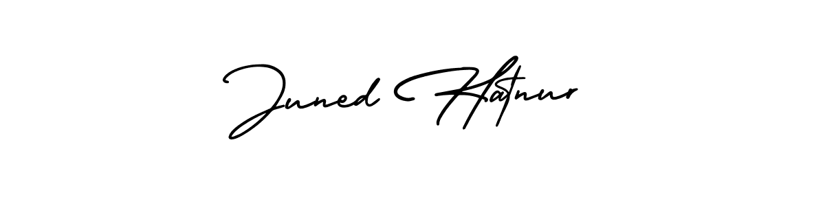 Create a beautiful signature design for name Juned Hatnur. With this signature (AmerikaSignatureDemo-Regular) fonts, you can make a handwritten signature for free. Juned Hatnur signature style 3 images and pictures png