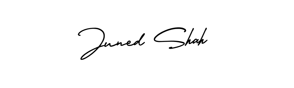 Check out images of Autograph of Juned Shah name. Actor Juned Shah Signature Style. AmerikaSignatureDemo-Regular is a professional sign style online. Juned Shah signature style 3 images and pictures png