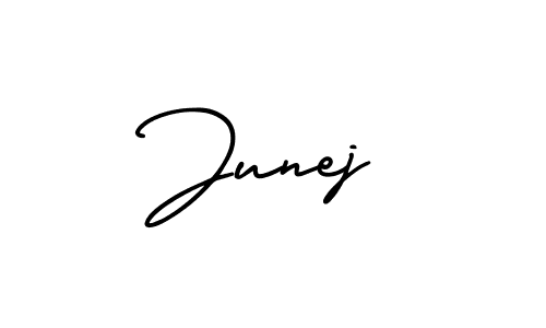 AmerikaSignatureDemo-Regular is a professional signature style that is perfect for those who want to add a touch of class to their signature. It is also a great choice for those who want to make their signature more unique. Get Junej name to fancy signature for free. Junej signature style 3 images and pictures png