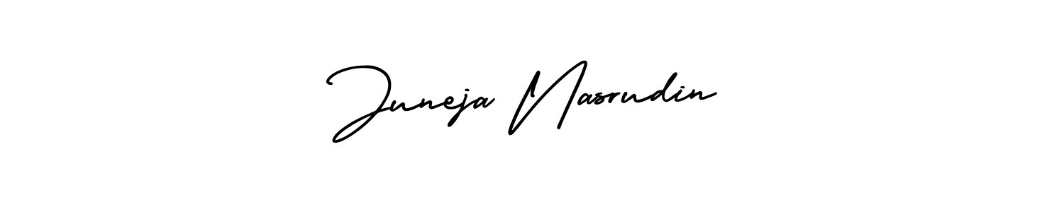 You can use this online signature creator to create a handwritten signature for the name Juneja Nasrudin. This is the best online autograph maker. Juneja Nasrudin signature style 3 images and pictures png