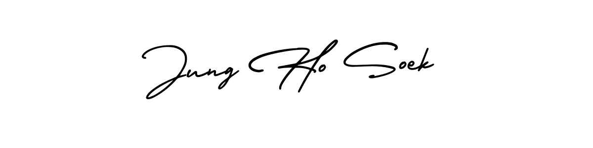 Design your own signature with our free online signature maker. With this signature software, you can create a handwritten (AmerikaSignatureDemo-Regular) signature for name Jung Ho Soek. Jung Ho Soek signature style 3 images and pictures png