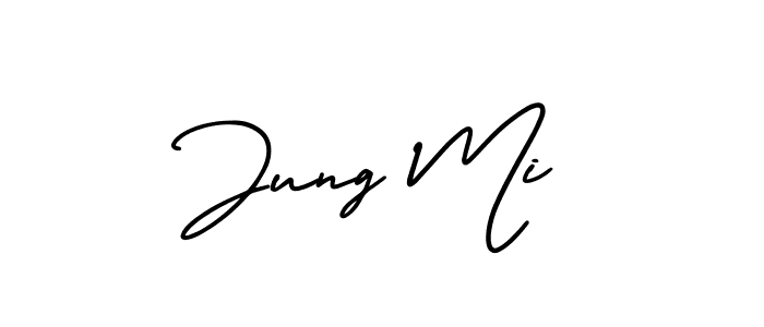 How to make Jung Mi signature? AmerikaSignatureDemo-Regular is a professional autograph style. Create handwritten signature for Jung Mi name. Jung Mi signature style 3 images and pictures png