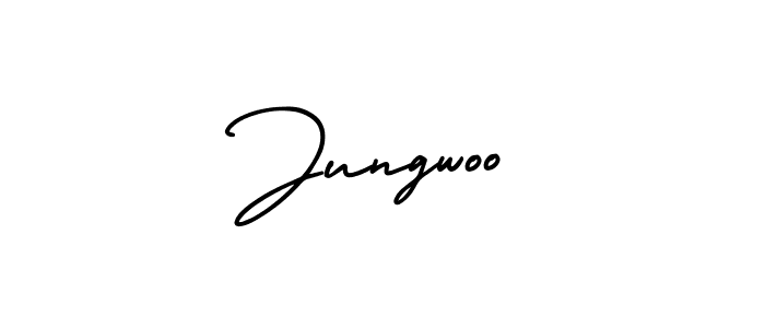 AmerikaSignatureDemo-Regular is a professional signature style that is perfect for those who want to add a touch of class to their signature. It is also a great choice for those who want to make their signature more unique. Get Jungwoo name to fancy signature for free. Jungwoo signature style 3 images and pictures png